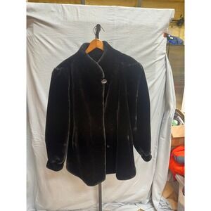 Vintage Faux Mink Fur Coat Grandazia by styled by Glenoit Dubrowsky & Perlbinder
